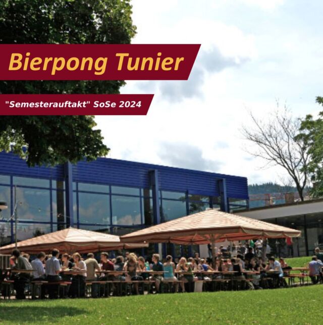 Wir freuen uns, das wir euch beinahe 🥴 🐌 pünktlich zum Semesterstart zum Bierpong Tunier einladen können! 
Dabei besteht selbstverständlich kein Konsumzwang, kommt einfach vorbei und habt spaß, wir freuen uns auf alle, die kommen!

~ eure Fachschaft Politik 🌈