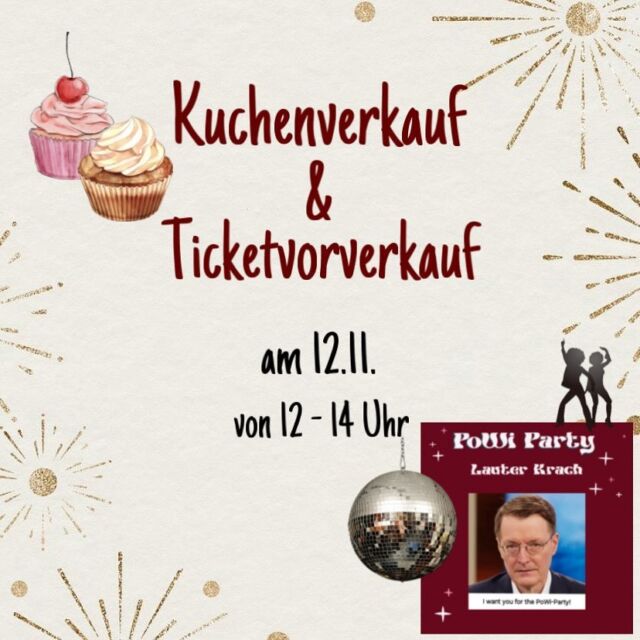 Sichert euch euer Ticket für die PoWi Party beim Vorverkauf ✨🪩